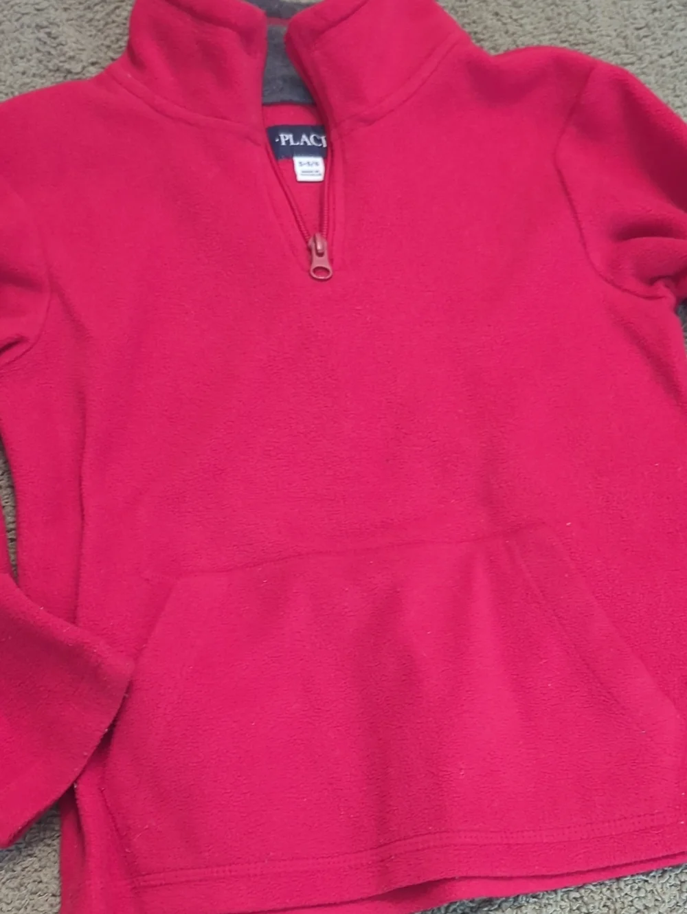 Lot Of 2 Boys Quarter Zip Fleece Pullover Sweatshirts, Size Small (5/6)